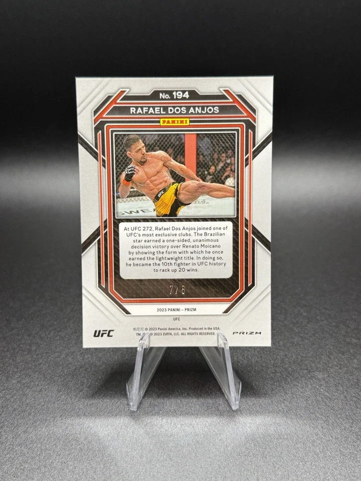2023 Panini Prizm UFC - Lucky Envelopes Prizm #194 Rafael Dos Anjos /8 (CHAMP) - Image 2 of 2