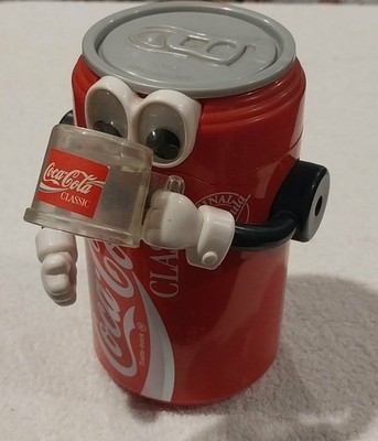 Coca-Cola Classic Can Character Coin Bank Red Plastic Soda Collectible