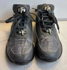 Mauri Sneakers Grey Black Size 13 Alligator Crocodile