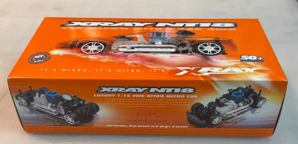 Xray NT18 1/18 Scale Micro Nitro Rc Car Kit NIB w Spectrum SR300 & Hitec HS-85BB - Image 2 of 4