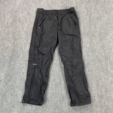 Marmot Rain Pants Mens XL Short Black Side Zip Shell Hiking Outdoor Zip Pockets