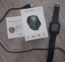 Bluetooth Smart Watch 1.48 in Schwarz mit Ladekabrl, Anleitung und Karton