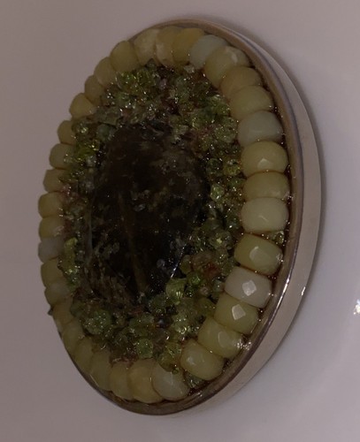Wimberly Belt Buckle Oval Opal Like Stones - Picture 3 of 12