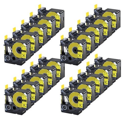 20PK 1805444 24MM IND Heat-Shrink Tube Fit Dymo Rhino 5000 Yellow Label Tape