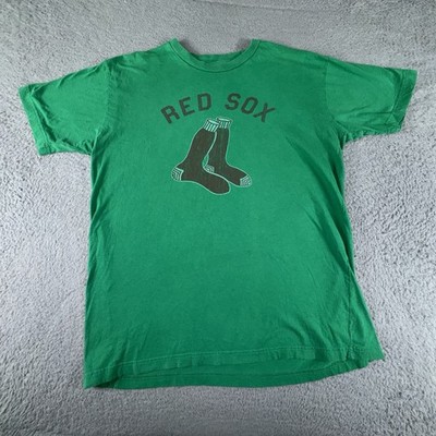 Boston Red Sox Shirt Mens Large Green Short Sleeve Tee Wright & Ditson MLB Logo