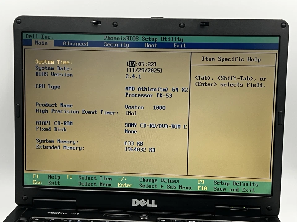 Dell Vostro 1000 | Museum-Ready Laptop | No HDD | Original Charger - Image 2 of 4