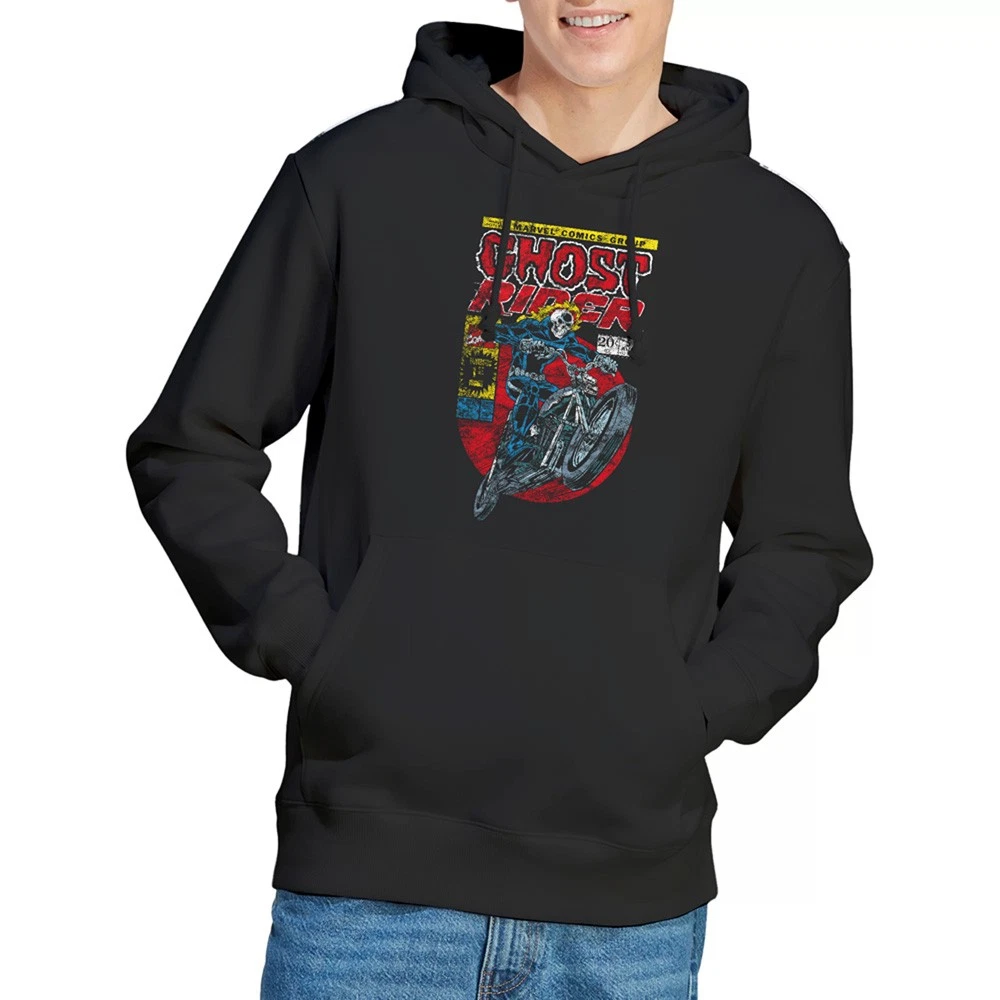 Sudadera con capucha unisex Marvel Ghost Rider S-2XL, negra