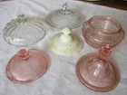Mixed Lot Depression Glass Lid Lids