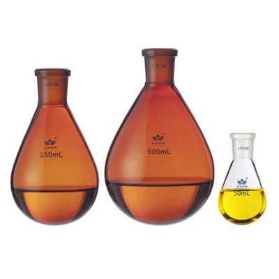 5ml-2000ml Eggplant Shape Boiling Flask w/ Standard Joints Laboratory Supply