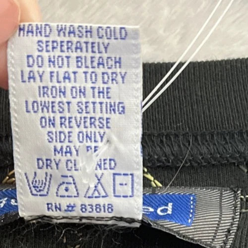 Austin Reed женщин блузка верхний черный цветочный средний хлопок бусина длинным рукавом - Изображение 4 из 4