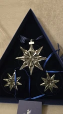 Swarovski 996500 Triptych Stars 2009 3 Star Set with Original Box and Cert.