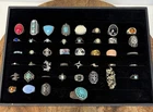 Vintage Now Ring Jewelry Lot 44 Pieces Cocktail Costume Fashion Various Sizes