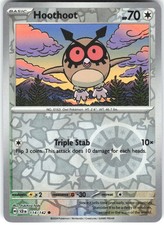 Hoothoot 114/142 Stellar Crown SCR Reverse Holo NM Pokemon Card TCG