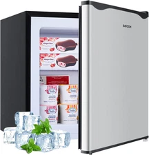 Upright Freezer,1.1Cu.Ft Mini Freezer with Removable Shelf, Single Door Compact 