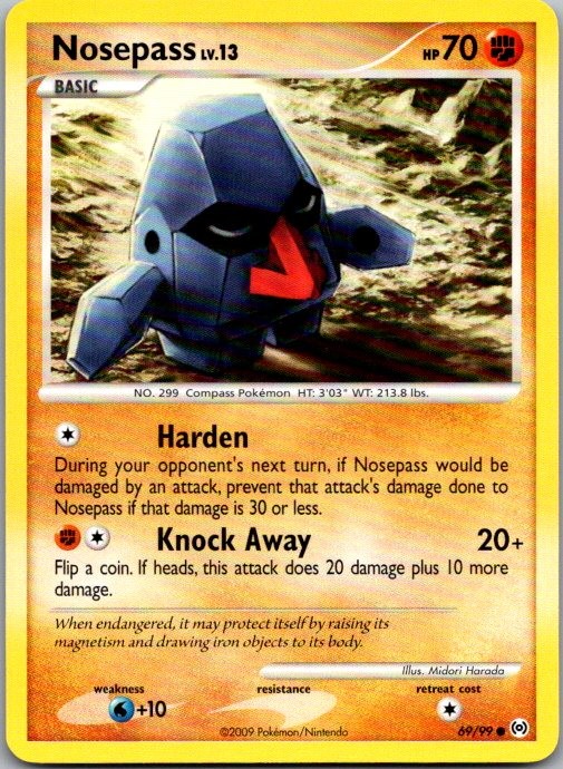 Nosepass Common Arceus 69/99 NM