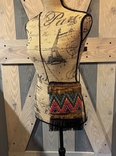 EUC Handmade Guatemalan Woven Crossbody Bag Boho Fringe Purse