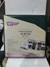 Strap/Hinge Album 12" X 12" Westrim Crafts Hardcover Green Memories Sealed
