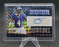 Zay Flowers 2025 Prizm - Sensational Signatures Black Finite #/1