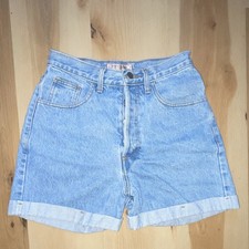 Guess Vintage 90s High Waist Blue Denim Shorts Size 29 Style 10971