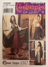Simplicity 5359 Misses costume cosplay Sewing Pattern Size 14-20 Uncut