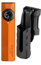 Olight ArkPro Ultra Amber Orange Flat EDC Flashlight Black Holster Bundle