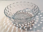 Anchor Hocking Blue Bubble Depression Glass 8-1/4" Serving Bowl