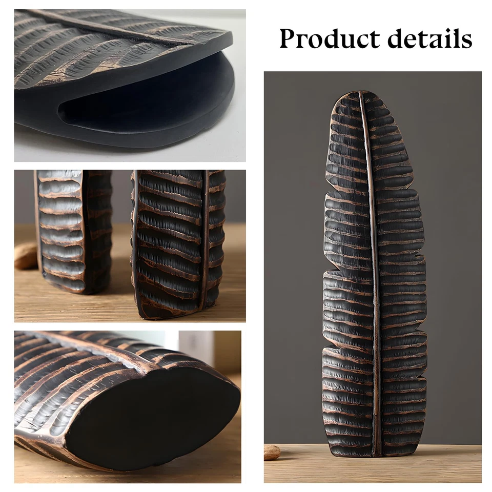 Tall Floor Vase, Leafy Decorative Vase, Modern Home Decor Vases, 27.5 inch Li... - Image 3 of 4