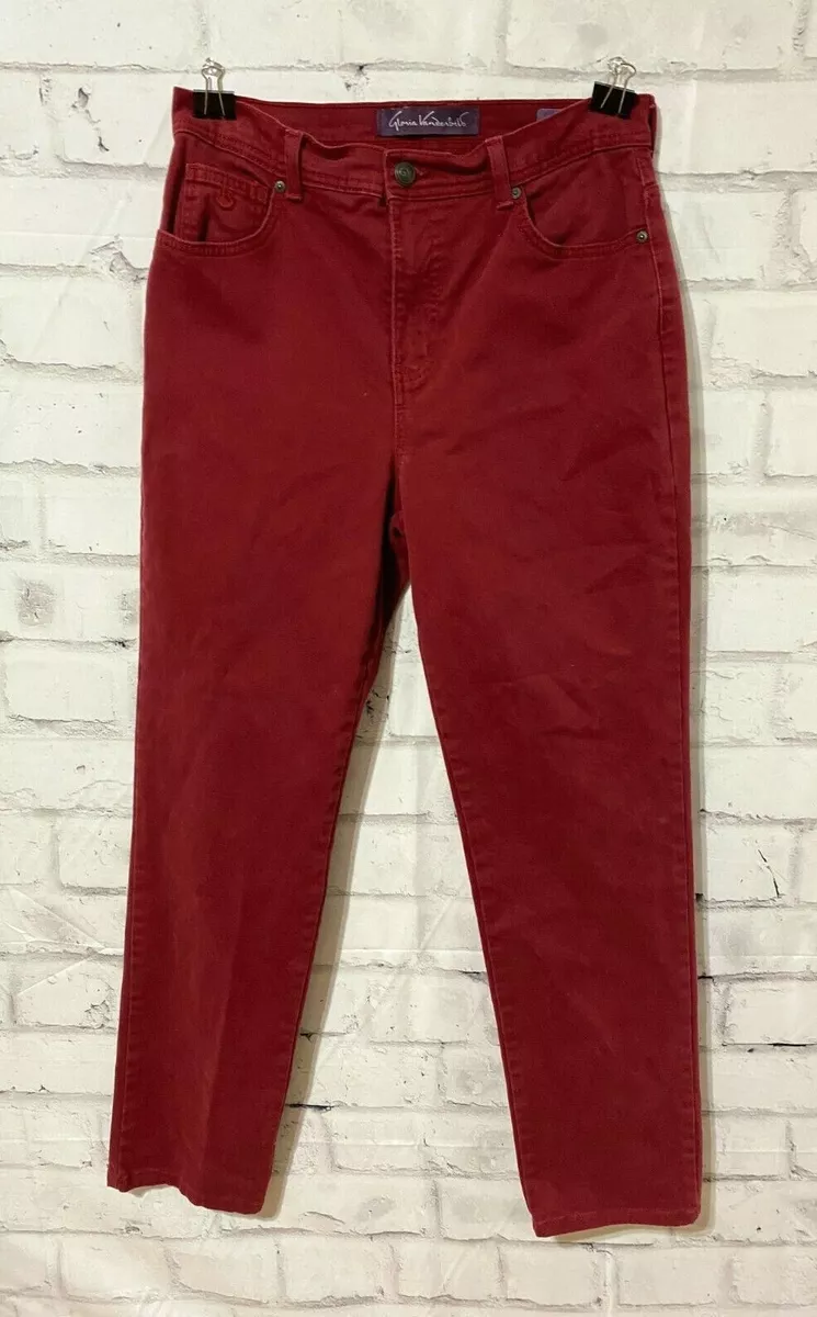 Gloria Vanderbilt womens Amanda straight leg red denim jeans 11