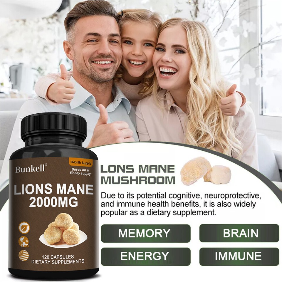 Lions Mane 2000 Mg – Estratto 30:1 Di Fungo Criniera Di Leone BIO (Hericium Erinaceus) – 180 Capsule Vegane Con Pepe Nero – Integratore Per Memoria, Concentrazione E Difese Immunitarie – Vitavea - Foto 4