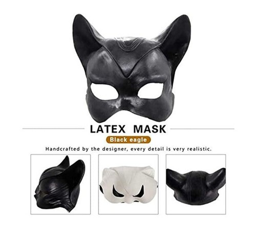 SN-E3-4Latex Goma Catwoman Superhéroe Halloween Semana del Libro Disfraz Máscara - Imagen 3 de 5
