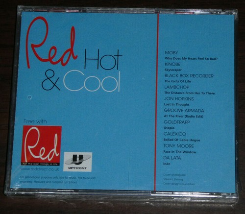 CD. Red Hot & Cool. Moby Kinobe Black Box Recorder & More 10 Tracks Still Sealed - Picture 2 of 2