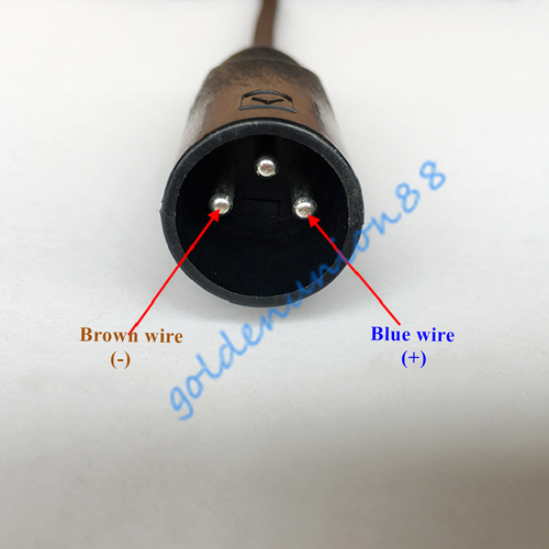 Cable de carga Enchufe XLR Conector de cañón macho y hembra para batería de 36V 48V 24V12V - Imagen 4 de 14