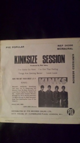 The KINKS English EXTENDED PLAY 4 Songs " KINK SESSION" 1st EP. - Picture 2 of 4