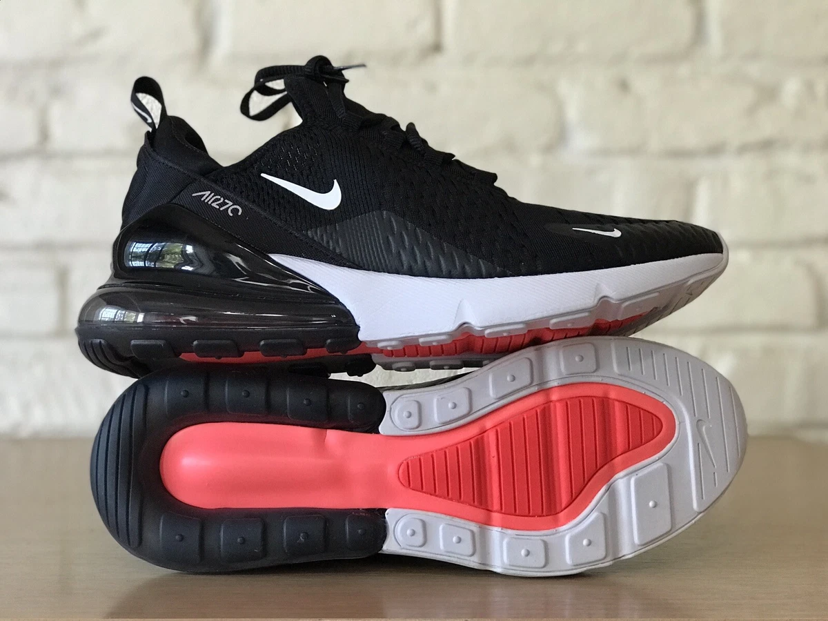 Nike Air Max 270 Black Anthracite Solar Red White AH8050-002 Mens Size 9 | eBay