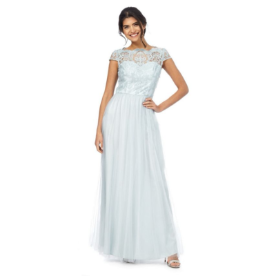 Chi Chi London Floral Lace Skater Scalloped Maxi Embroidered 22 24