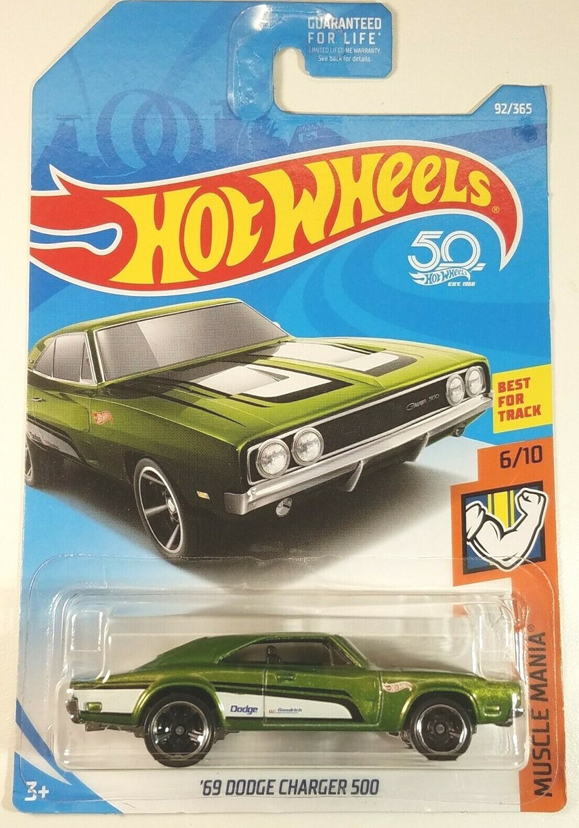 2017 Hot Wheels Metallic Green '69 Dodge Charger 500 92/365 | eBay