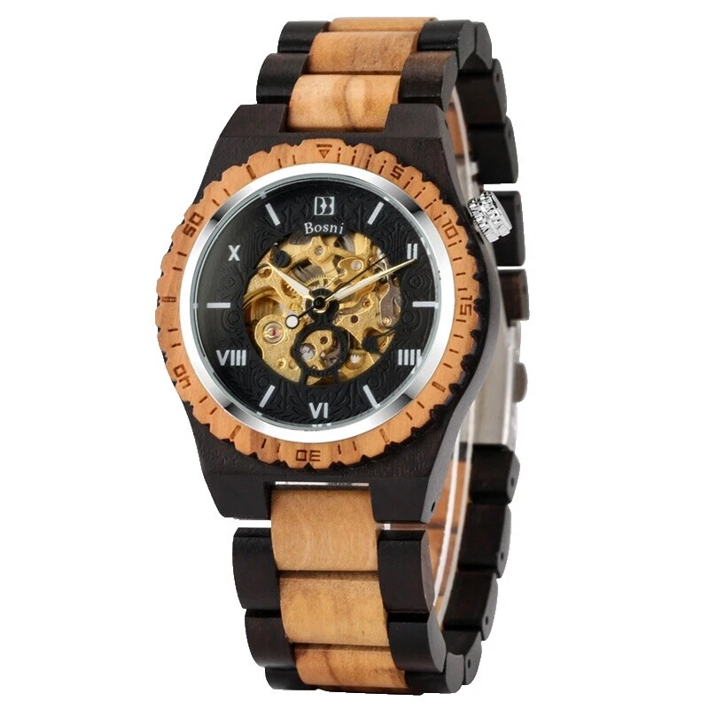 木制表带腕表 12 小时表盘