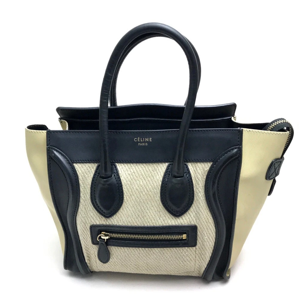 Celine mini top luggage tote black