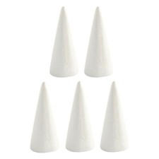 10 x Polystyrene Cones Solid 14cm Christmas Craft Decoration Floristry Modelling