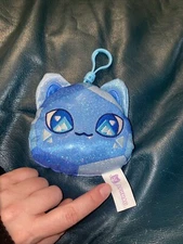 Aphmau MeeMeows Mystery Clip On Plush Litter 4 Sapphire Cat Keychain