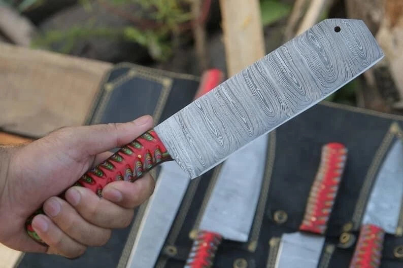 Damascas Chef knives set