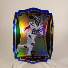 La’Mical Perine 2020 Select Premier Level Blue Die Cut Prizm Jets 180