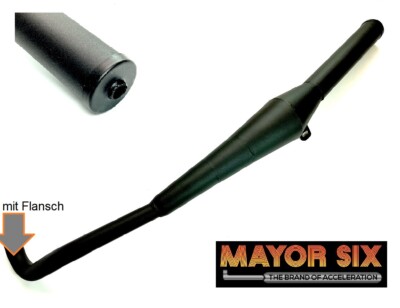 MAJOR SIX ''BOOSTER'' Flansch Tuning Auspuff schwarz Hercules Prima 2 3 4 5 Optima
