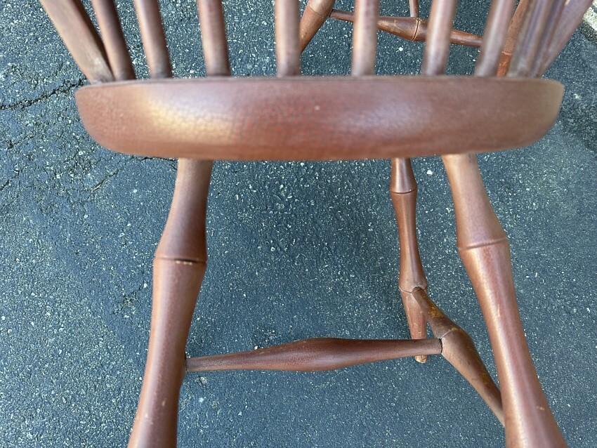 Vintage of Dimes bamboo turned Windsor chairs in the