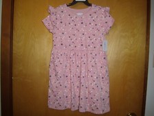 PRICE REDUCED NEW GIRLS SHORT SLEEVE DRESS SIZE 5T PINK FREE SHIP