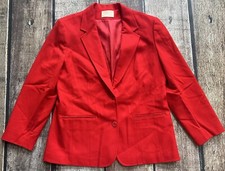 PENDLETON PURE VIRGIN WOOL BLAZER MADE IN USA RED WOMENS NO SIZE SEE MEASUREMENT