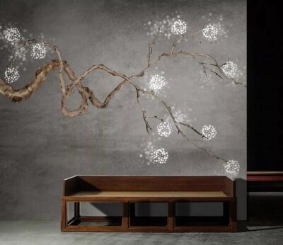 3D Flower Branch ZHUA5664 Wallpaper Wall Murals Removable Self-adhesive Ann 24