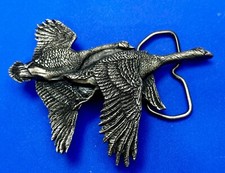 Flying Ducks 2 Mallards Vintage 1070 Vinegarroon Foundries Restored Belt Buckle