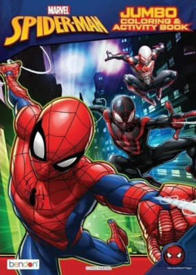 Spider-Man 80 Page Jumbo Coloring and Activity Book - With Free 16 Color Crayons