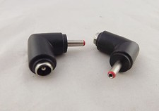 10x DC 5.5 x2.1mm Female To 3.5 x1.35mm Male Right Angle Power Adapter Connector